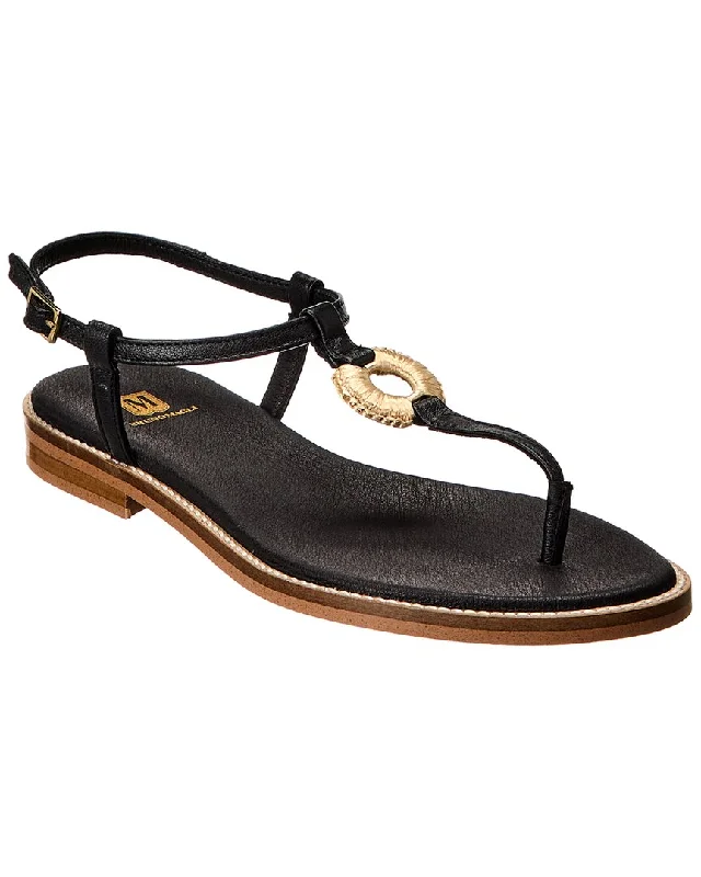 Women's Thong Sandals with a Beaded Design in Multicolor for a Beachy AestheticM by Bruno Magli Jenna Leather Sandal