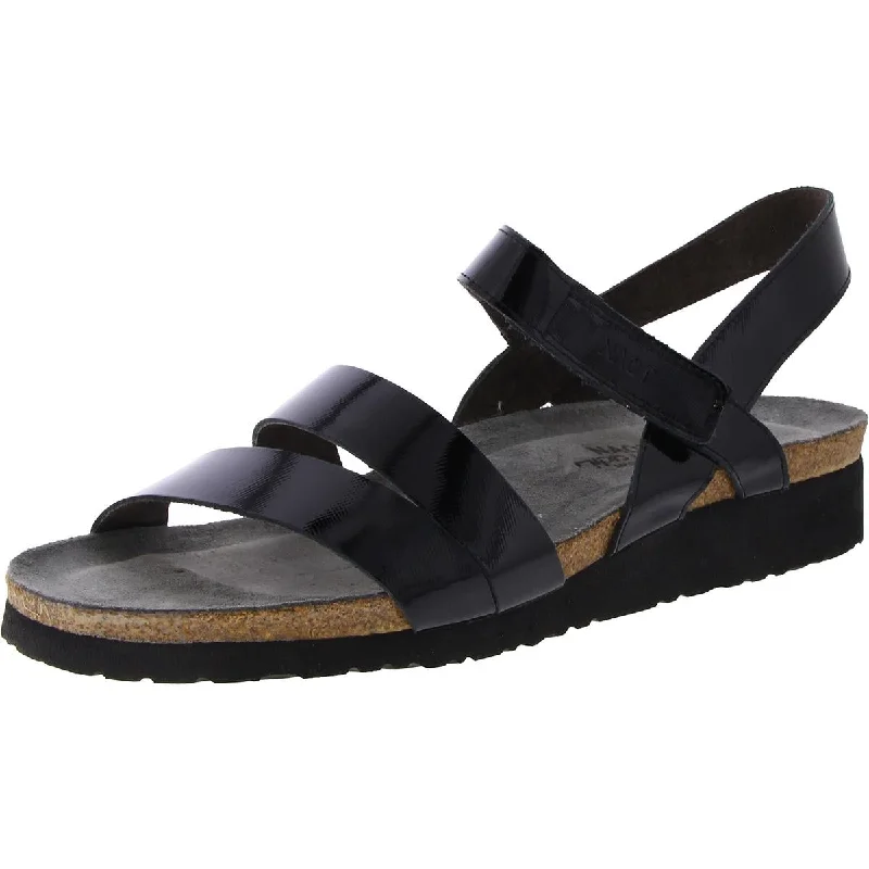 Shock - Absorbing Women's Sandals with a Soft Insole in Black for Active LifestylesNaot Womens Kayla Leather Textured Strap Sandals