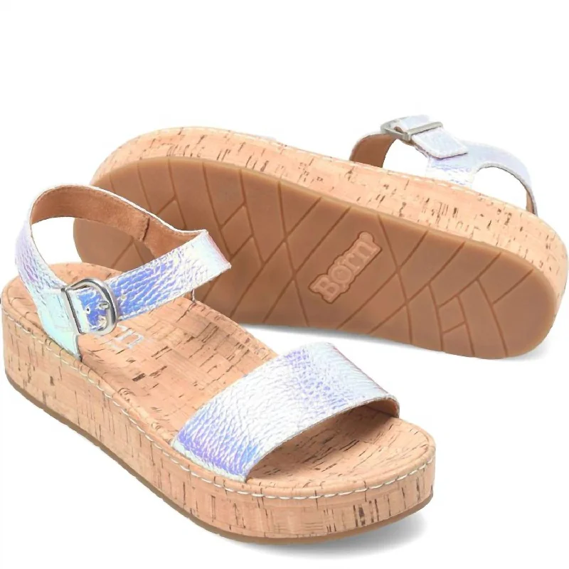 Lightweight Women's Mesh - Paneled Sandals in Yellow for BreathabilitySari Sandal In Silver