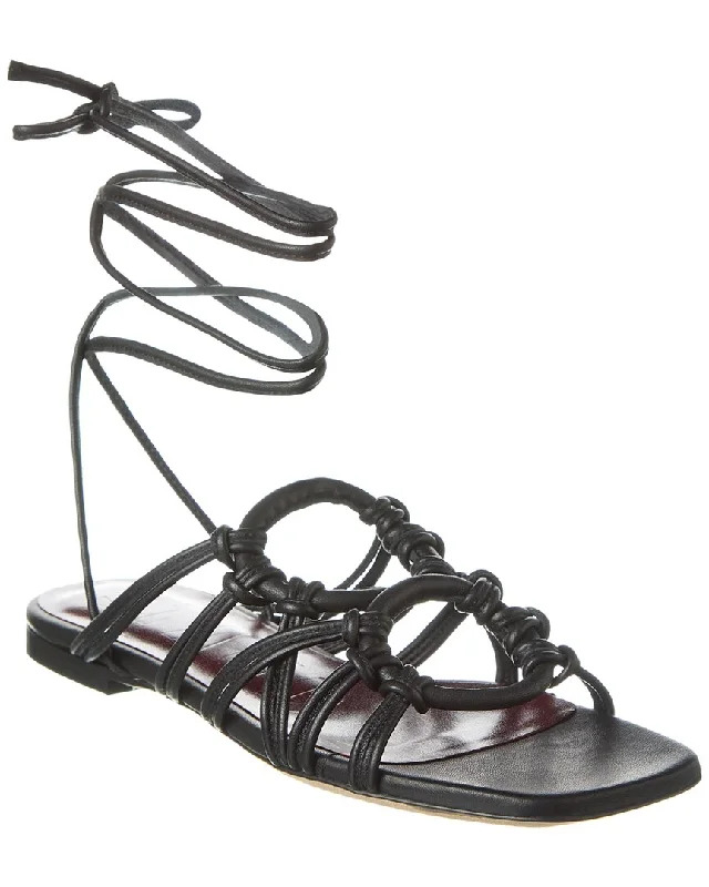 Child - Friendly Women's Sandals with a Secure Buckle in Purple for Moms on the GoSTAUD Adeline Lace-Up Leather Sandal