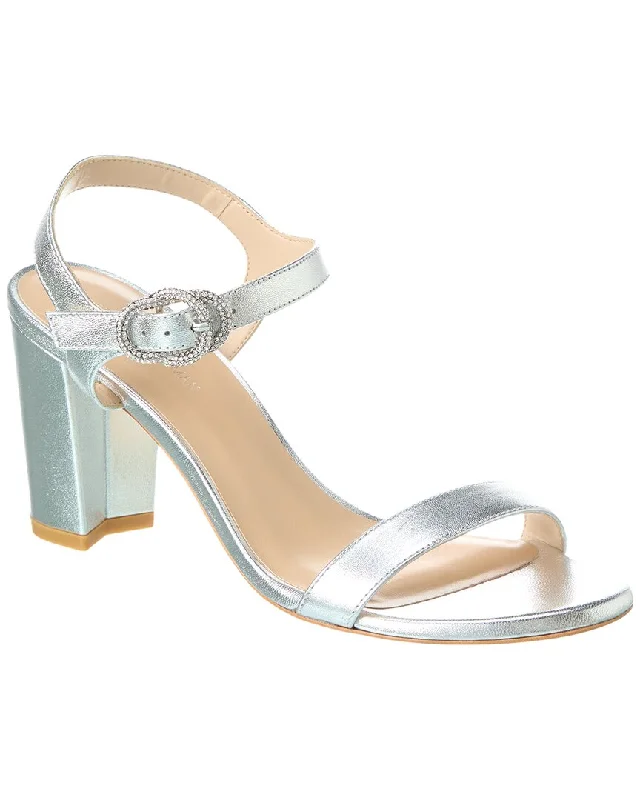 Lightweight Women's Mesh - Paneled Sandals in Yellow for BreathabilityStuart Weitzman Crystal 75 Leather Block Sandal