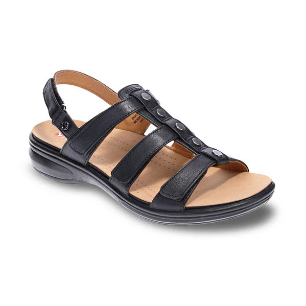 Sustainable Women's Recycled Material Sandals in Beige for Eco - Conscious ShoppersRevere Women's Toledo Sandal Black