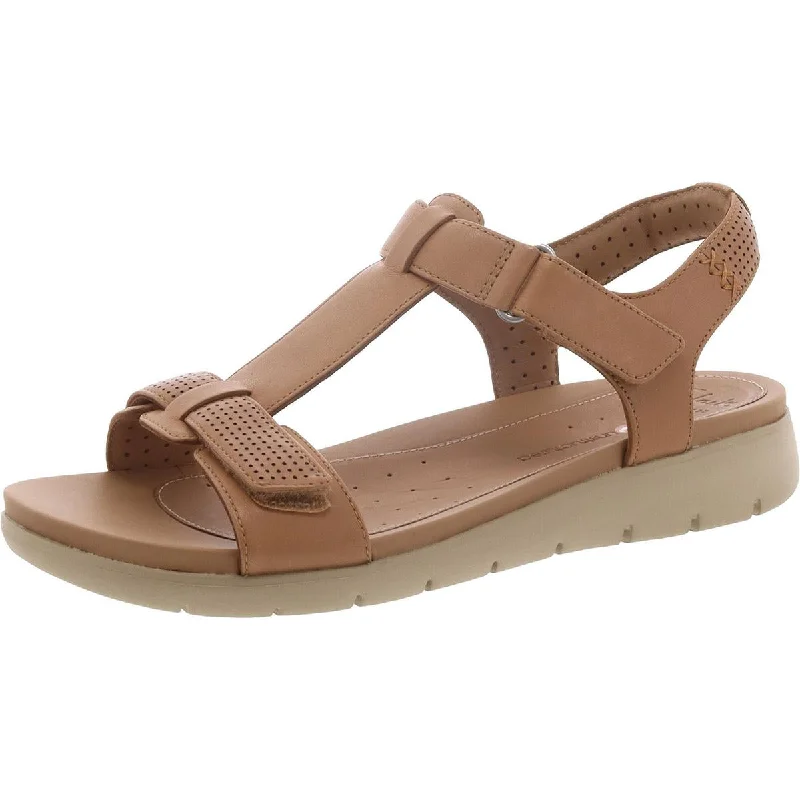 Women's Strappy Gladiator Sandals with Buckle Closures in Tan for a Boho LookUnstructured by Clarks Womens Un Haywood Leather Perforated Sport Sandals