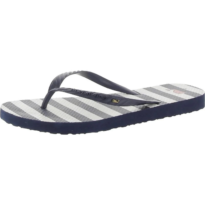 Elastic - Strap Women's Sandals with a Padded Toe in Teal for Easy On - and - OffVineyard Vines Womens Cushioned Footbed Striped Flip-Flops