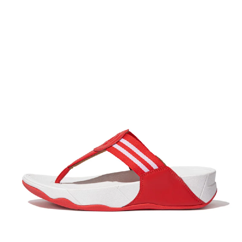 Women's Ankle - Strap Sandals with a Block Heel in Red for a Sophisticated StyleFitFlop Women's Walkstar Toe Post Sandal Red