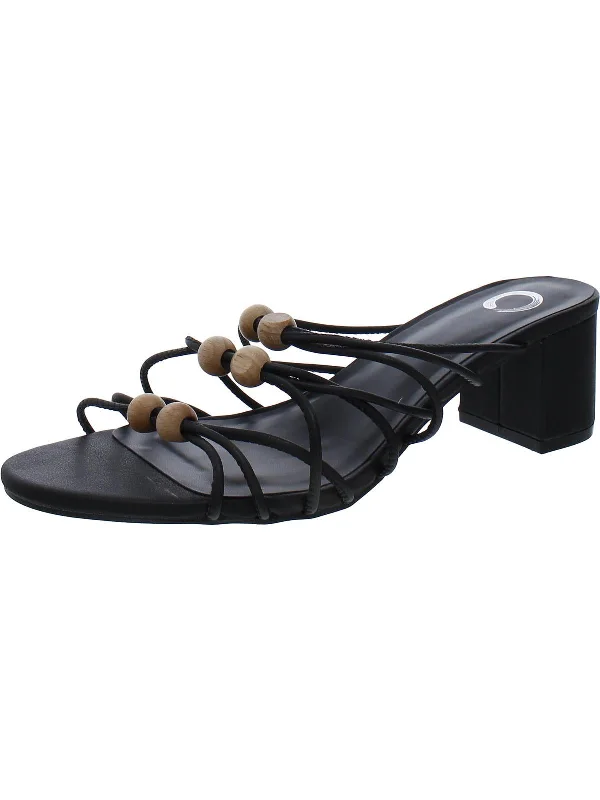 Adjustable Strap Women's Sandals with a Padded Heel in Pink for a Custom FitWomens Faux Leather Block Heel