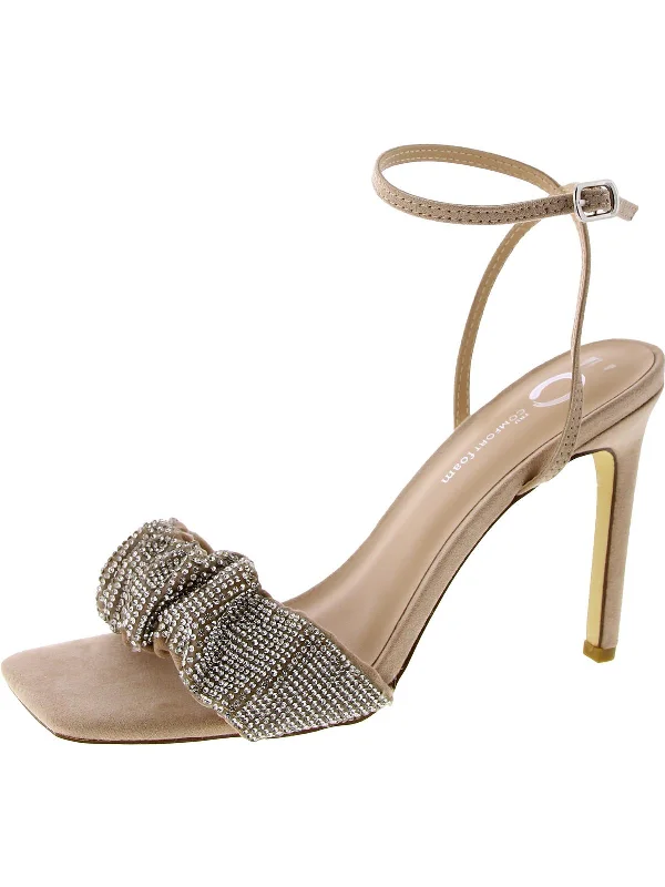 Women's Leather - Strapped Sandals with a Braided Detail in Brown for a Rustic AppealWomens Faux Suede Embellished Heels