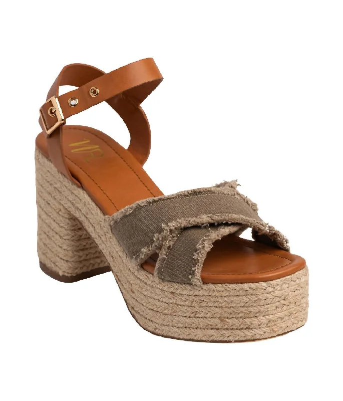 Women's Thong Sandals with a Beaded Design in Multicolor for a Beachy AestheticWomen's Nana Platform Sandals In Khaki