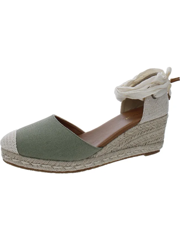 Sustainable Women's Recycled Material Sandals in Beige for Eco - Conscious ShoppersWomens Suede Closed Toe Wedge Sandals