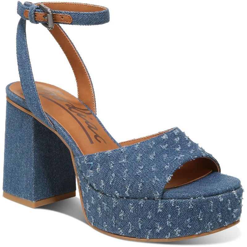 Elastic - Strap Women's Sandals with a Padded Toe in Teal for Easy On - and - OffZodiac Womens Priya Denim Ankle Strap T-Strap Sandals